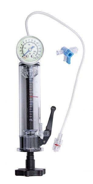 Einmal-Inflationsinstrument mit 3-Wege-Hahn, 60 ml mit Arretierung