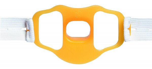 Beißring für Kinder, mit Textil Halteband, Mundöffnung Ø:  19mm x 16mm